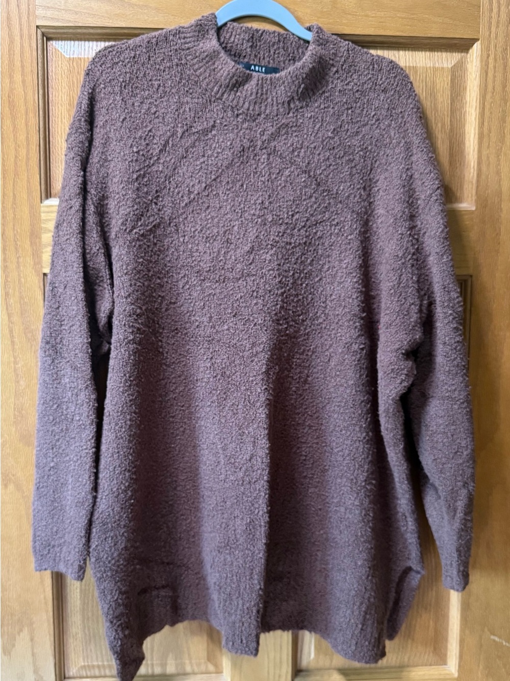 Able Cozy Crewneck Sweater in Brown